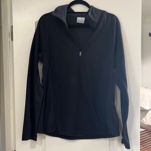 Navy Quarter-Zip Women's Top